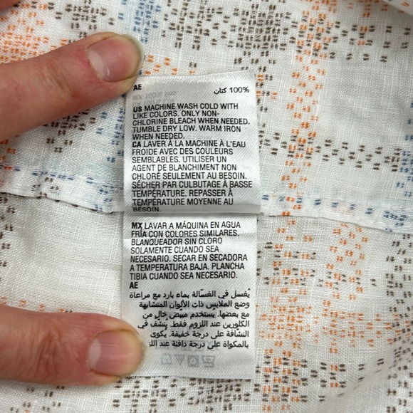 Linen Club Room Luxury Shirt‎ Mens XXL Plaid Short Sleeve 100% Linen Button Down - Picture 8 of 8